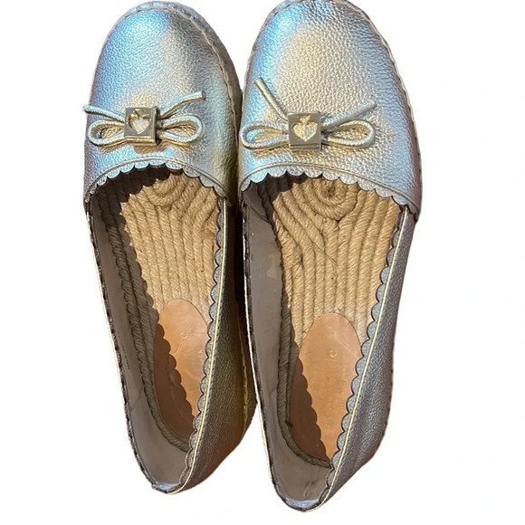 Kate Spade Metallic Gold Loranne Slip on Espadrilles Sz 7 - Picture 15 of 15